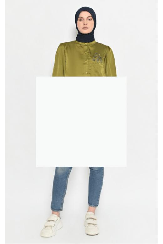 Jasmina Embroidery Blouse Lime